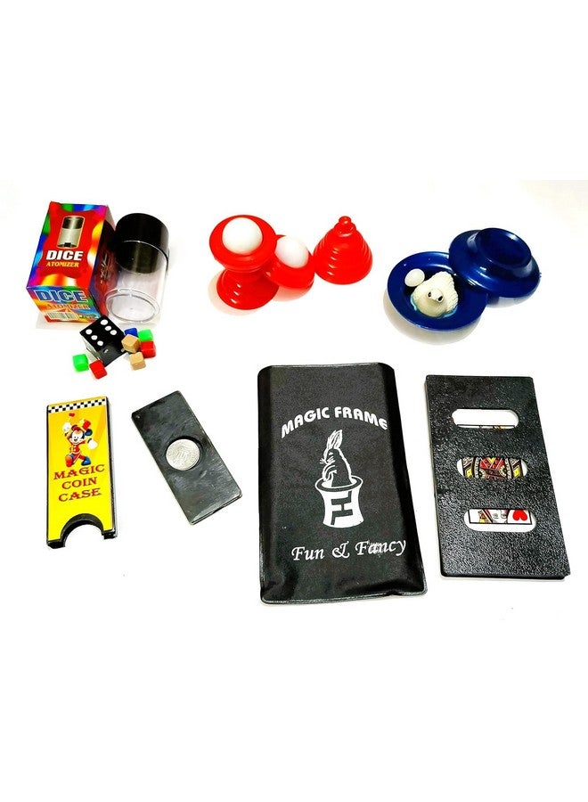 New Children MAHA Magic Set Box (5 Items) / Kids Magic Toy Set (Egg to Hen, Ball & VASE, Card Vanish Frame, Coin Gone CASE & DICE AUTOMIZER) Magic , Multicolor  - Image 5