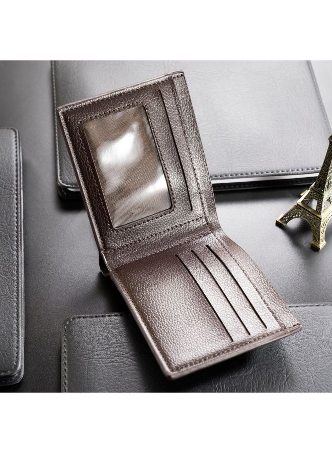 Men's Wallet Made From High-quality Leather Featuring A Stylish Slim Design Multiple Card Slots A Cash Slot-Color:De90 Brown - Image 3