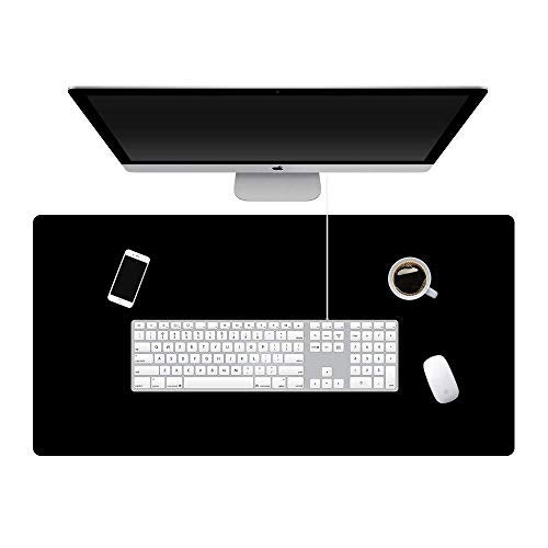 NJ PU Leather Desk Blotter,Laptop Desk Mat, Dual-Sided (Black/Red), Non Slip blotter with Comfortable Writing Surface Waterproof, Mouse Pad for Desktops and Laptops, Gaming Mouse Pad: 88x44 cm - Image 4