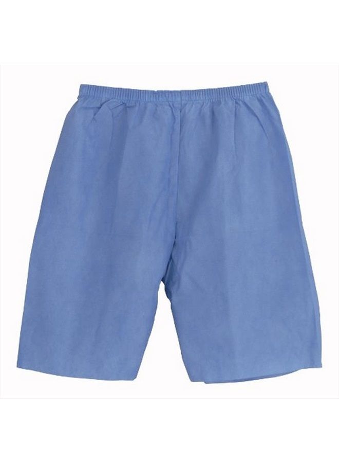 Medline Disposable Exam Shorts, Elastic Waist, XL Size, Blue (Pack of 30)