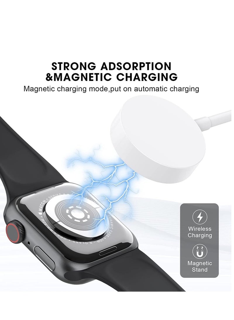 ELTRAZONE 𝟐𝟎𝟐𝟐 𝐔𝐩𝐠𝐫𝐚𝐝𝐞𝐝 for Apple Watch Charger Magnetic Fast Charging Cable [Portable] Magnetic Wireless Charging Compatible with Apple Watch Series Ultra/8/7/6/SE/SE2/5/4/3/2/1-[3.3ft/1M] White - Image 3