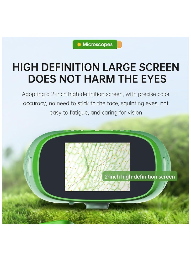 SYOSI Electronic Microscope for Kids Portable 1000X Microscope Pocket Electronic Microscope with 2" LCD Screen 3-in-1 Handheld Kids Microscope with Microscope Camera and Binocular Functions - Image 4