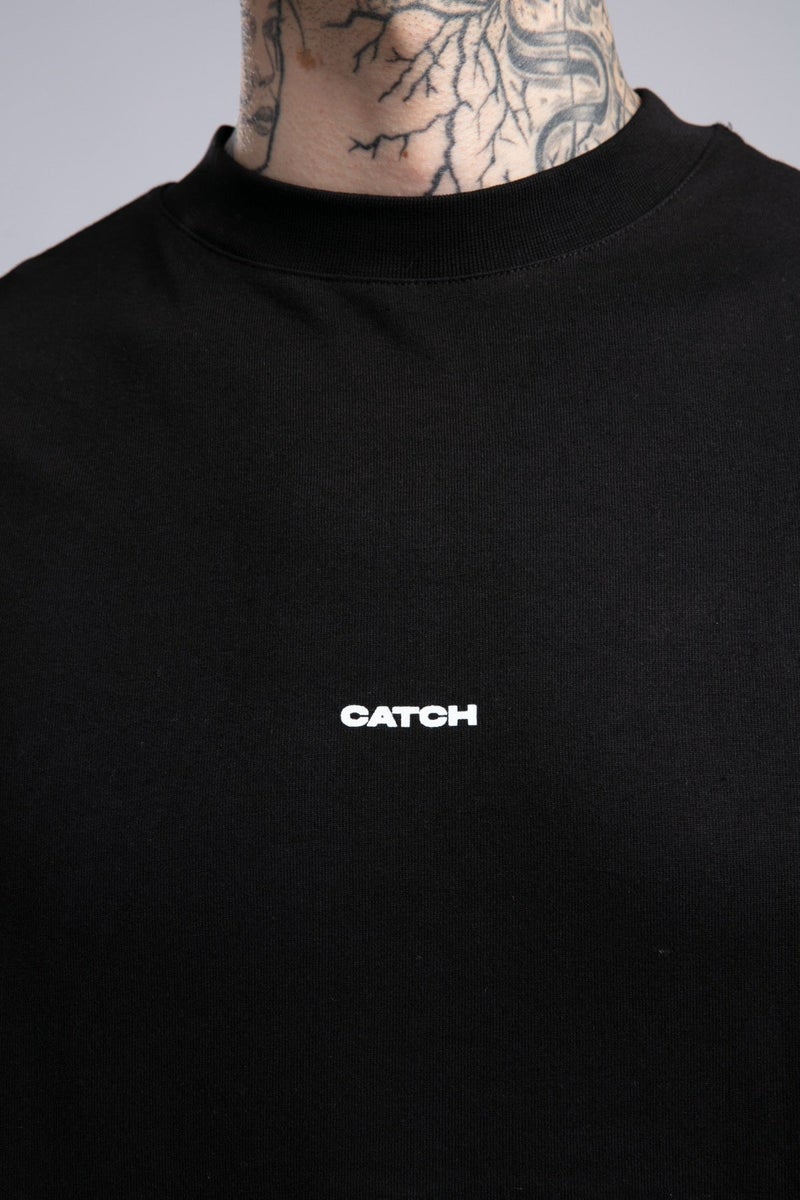 كاتش سويت شيرت ضيق بطبعة شعار بسيطة - Image 3