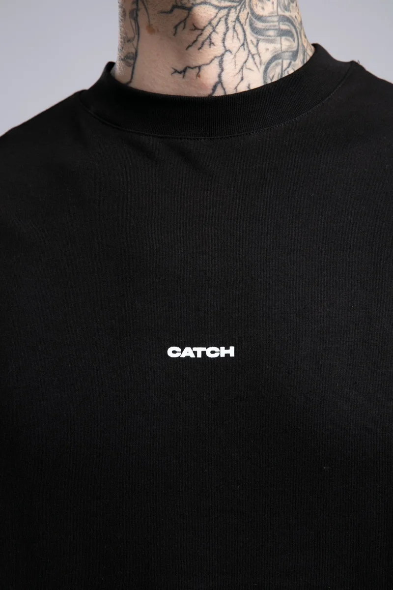 Catch Slim Sweatshirt with Minimalist Logo Print