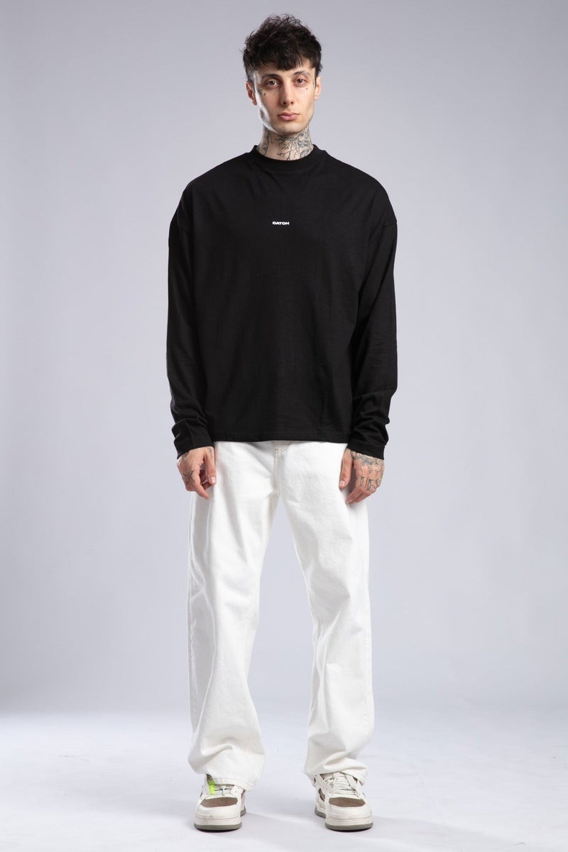 Catch Slim Sweatshirt with Minimalist Logo Print - Image 1