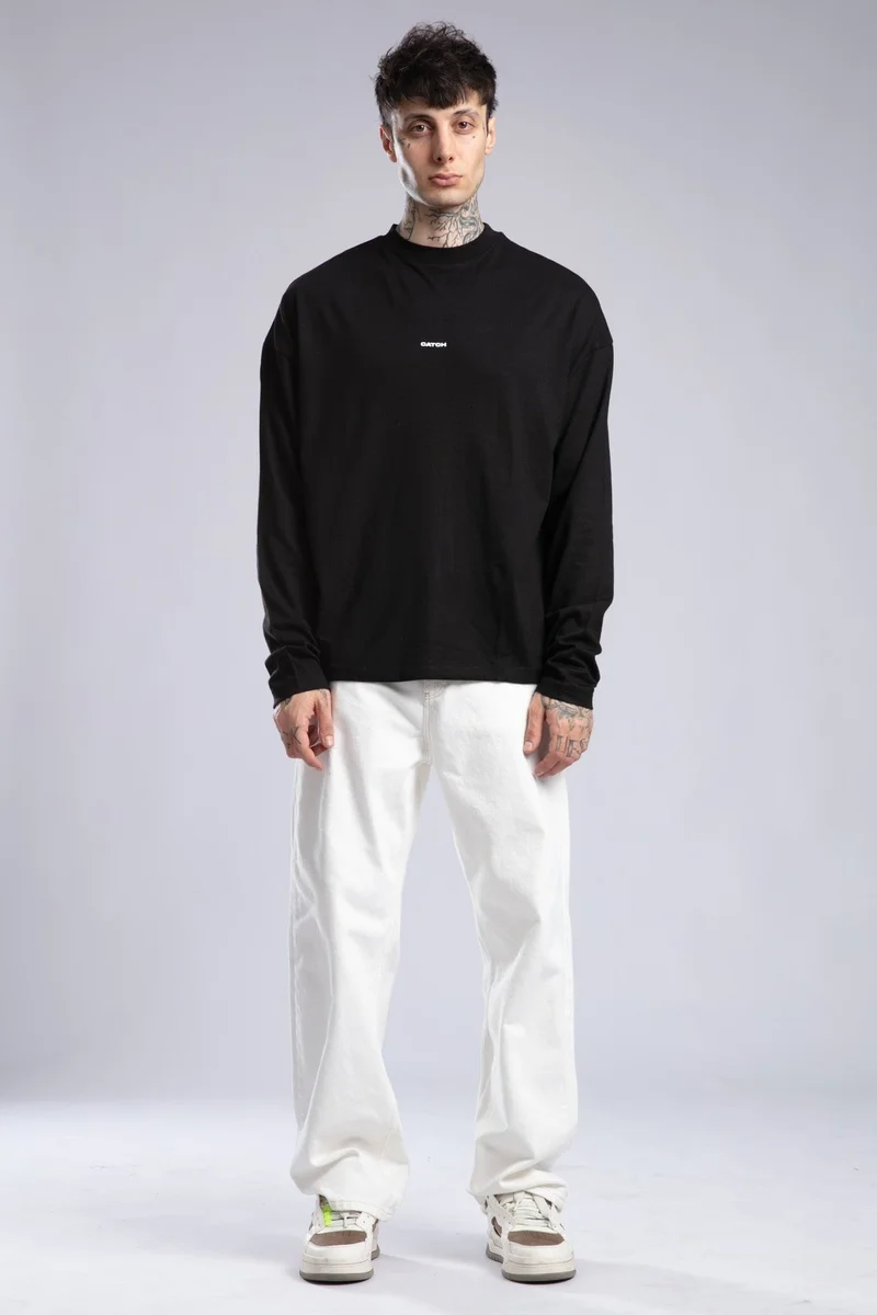 Catch Slim Sweatshirt with Minimalist Logo Print