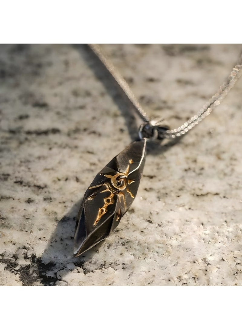 يي تشوان قلادة أزياء (أسود + فضي) قطعتين - Image 5