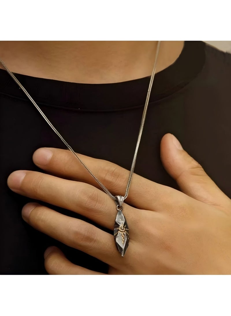 يي تشوان قلادة أزياء (أسود + فضي) قطعتين - Image 2