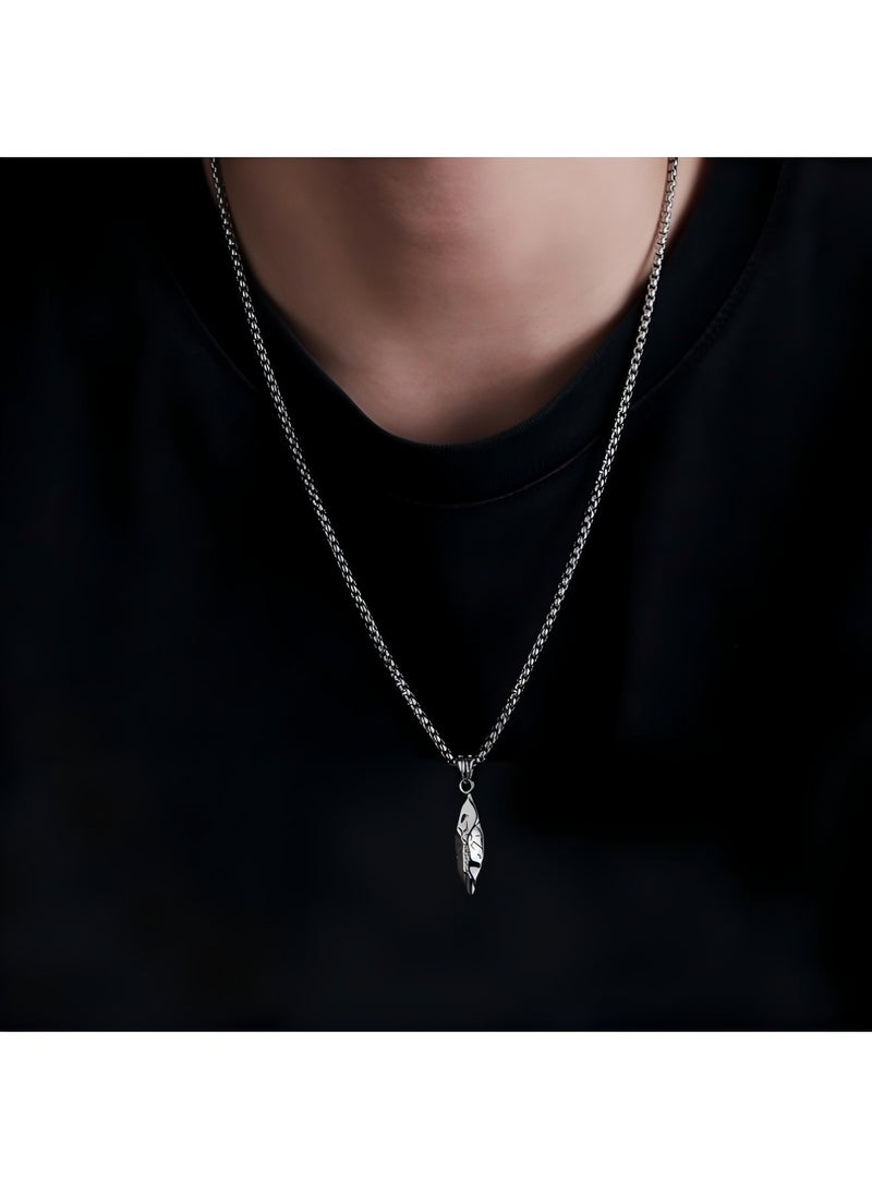 يي تشوان قلادة أزياء (أسود + فضي) قطعتين - Image 3