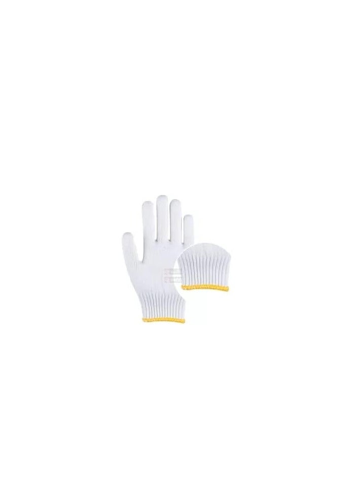 RACO Cotton Gloves with Yellow Edge-Washable Gloves Plain Seamless Workwear -Gloves Protective Industrial Works - It's Good for Woodworkers - Image 4