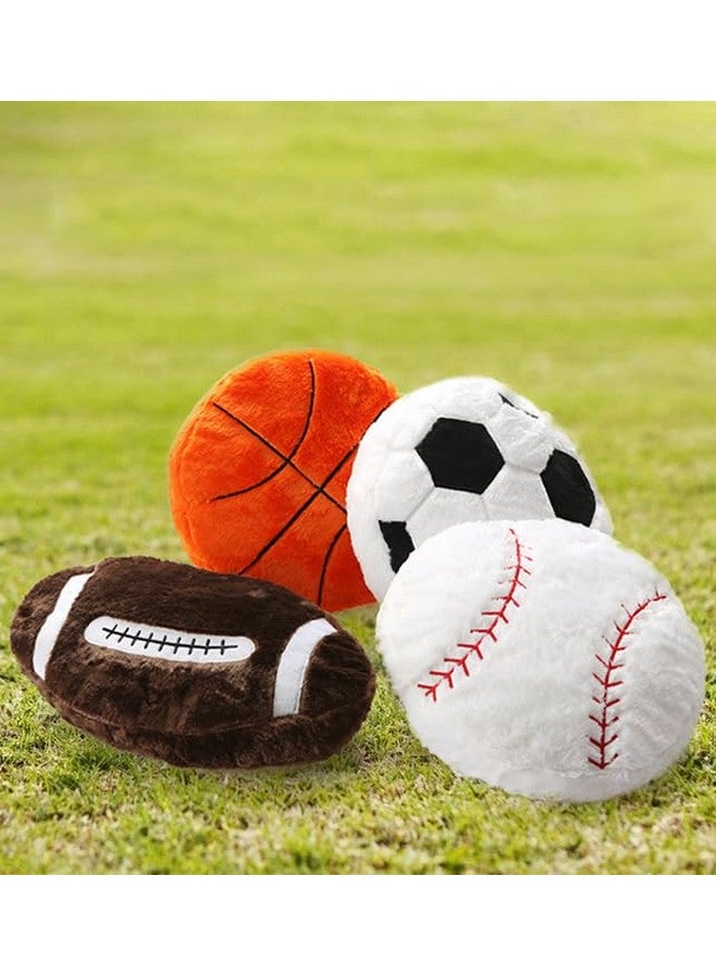 JULAN 14Inch Fluffy Soccer Balls Plush Pillowsoft Soccer Ball Stuffed Toysdecorative Soccer & Football Pillow Cushion Throw Pillowfootball Plushies Plush Doll For Home Deco Kids Big Sports Toy Gift - Image 5
