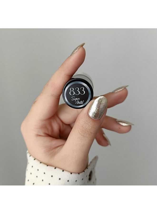POSH Rare Metal Combo Of 2 Golden Glow 828 Super Metal833 6 Ml Eachone Coat Metallic Finishquick Dry Long Lasting  - Image 5