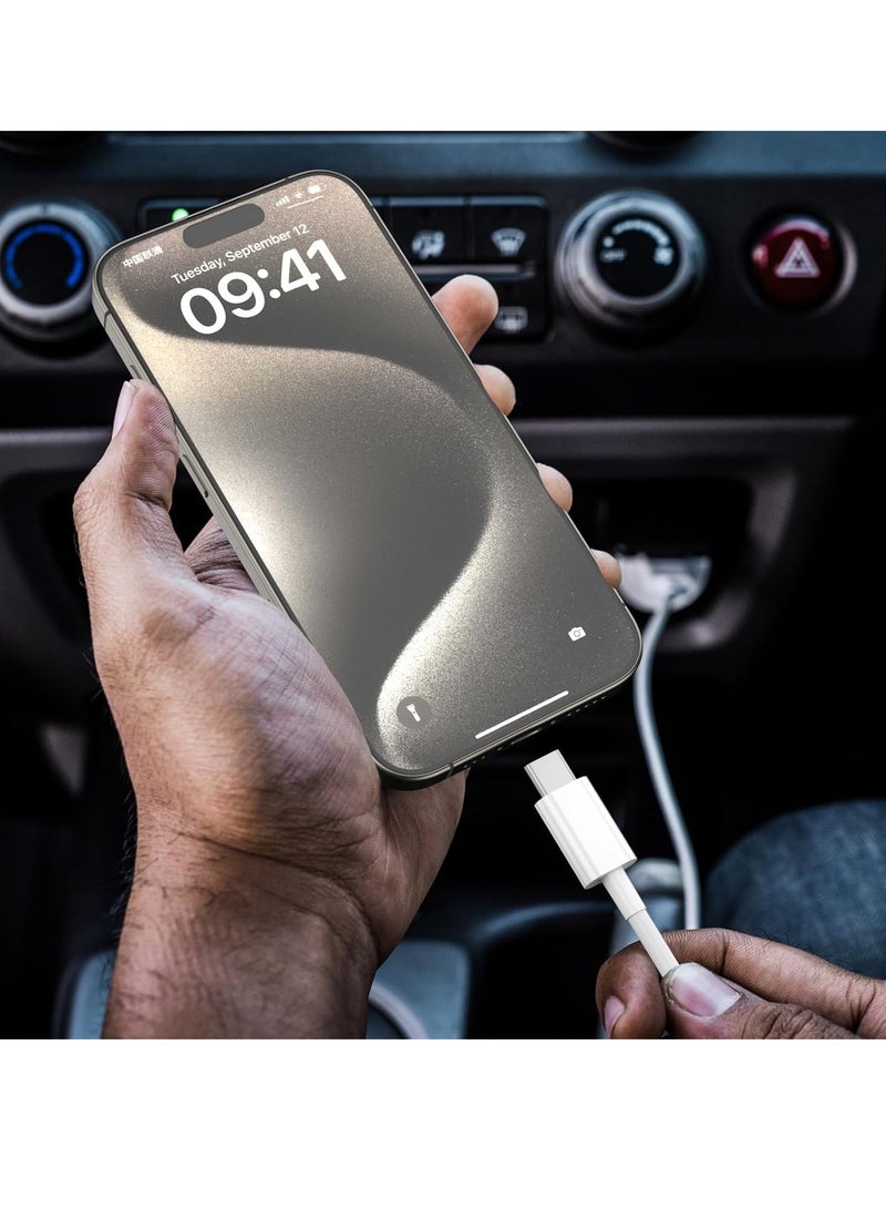 General Car Cable for iPhone 15,IPhone 15 Plus,IPhone 15 Pro ,15 Pro Max ,USB A to USB C for Carplay USB C Cord,iPad usb C Cable 10th Gen iPad Air 5th 4th Mini Car Charger Cable Cord 3FT Replacement  - Image 2