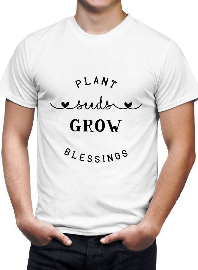 LOUD UNIVERSE Men’s Soft T Shirt Printed Plant Seed grow Blessings - Image 2