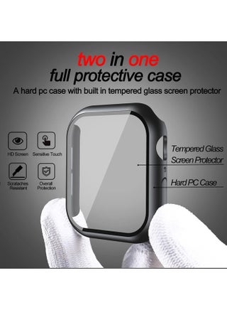 Case for Apple Watch SE 3 (2025)/ SE 2/ SE 40mm case with Tempered Film Screen Protector, Full Protective Hard PC Bumper Touch Sensitive HD Screen Cover(40mm, Black) - view 2