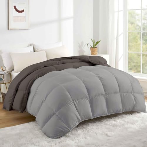 Razzai 500 GSM Winter Comforter Premium Collection Quilted Revesible microfiber Comforter (60" x 90" Inches/152cm x 228cm) - Single Bed Comforter|Silver/Dark Grey| TC - 400 - Image 3