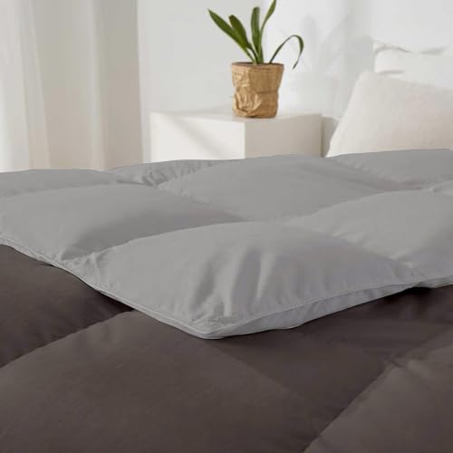 Razzai 500 GSM Winter Comforter Premium Collection Quilted Revesible microfiber Comforter (60" x 90" Inches/152cm x 228cm) - Single Bed Comforter|Silver/Dark Grey| TC - 400 - Image 5