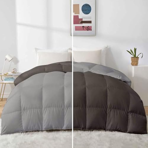 Razzai 500 GSM Winter Comforter Premium Collection Quilted Revesible microfiber Comforter (60" x 90" Inches/152cm x 228cm) - Single Bed Comforter|Silver/Dark Grey| TC - 400 - Image 1