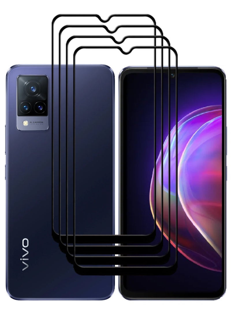 ACLIX 4 Pieces Antistatic ESD Dustproof Premium Quality High Definition Tempered Glass Screen Protector Designed For vivo V21 - Image 1