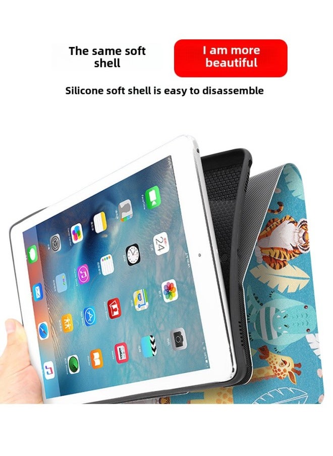 Generic Ipad Air2 Protective Case Sleep 5 Tablet Mini2/4/1 Leather Case 3 Voltage Thin 5 Mini Case 8-Color:Keyboard Tinker Bell-Applicable Model:2020/2021/2022 Version Pro11 Inch  - Image 5