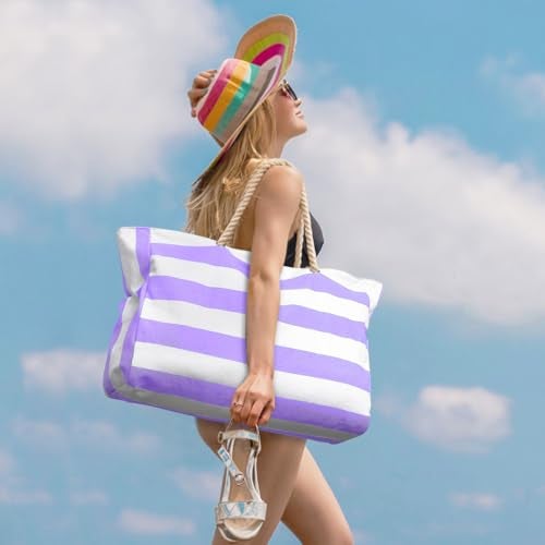 Becokan Beach Bags for Women Large Waterproof Beach Tote Bag Zipper Beach Bags Waterproof Sandproof Swim Pool Bag Large Tote - Image 3