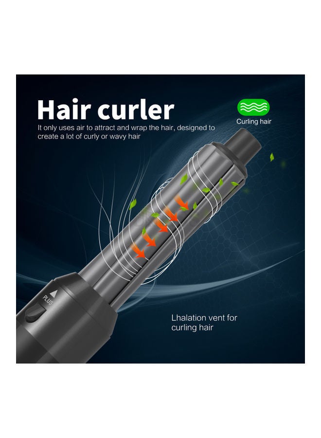 نيبمينينت جهاز تمليس شعر ومجفف دوار للتجفيف وتكبير الحجم 5 في 1 مع مشط وفرشاة تجعيد أسود 28 x 22 5سم - Image 3