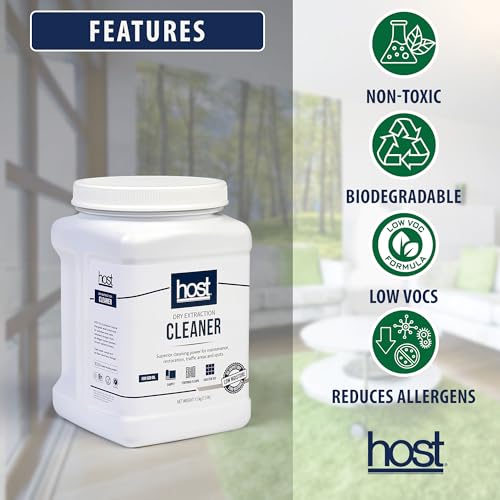 HOST® Dry Extraction Cleaner - Natural, Non-Toxic, Biodegradable Cleaning Compound for Carpets, Grouted Tile, and Textured Floors - Low Moisture Formula, Safe for People & Pets, 2.5 lb Shaker Jar - Image 3