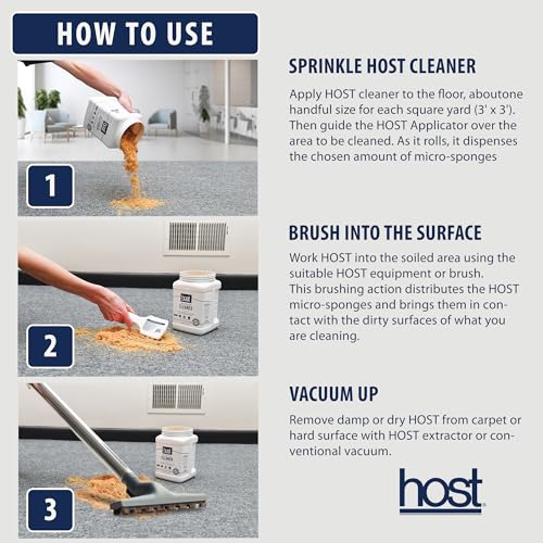 HOST® Dry Extraction Cleaner - Natural, Non-Toxic, Biodegradable Cleaning Compound for Carpets, Grouted Tile, and Textured Floors - Low Moisture Formula, Safe for People & Pets, 2.5 lb Shaker Jar - Image 5