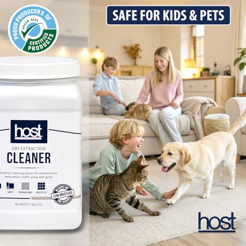 HOST® Dry Extraction Cleaner - Natural, Non-Toxic, Biodegradable Cleaning Compound for Carpets, Grouted Tile, and Textured Floors - Low Moisture Formula, Safe for People & Pets, 2.5 lb Shaker Jar - Image 2
