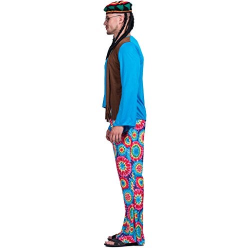EraSpooky Men's Adult Hippie Love Peace Costume - Image 3