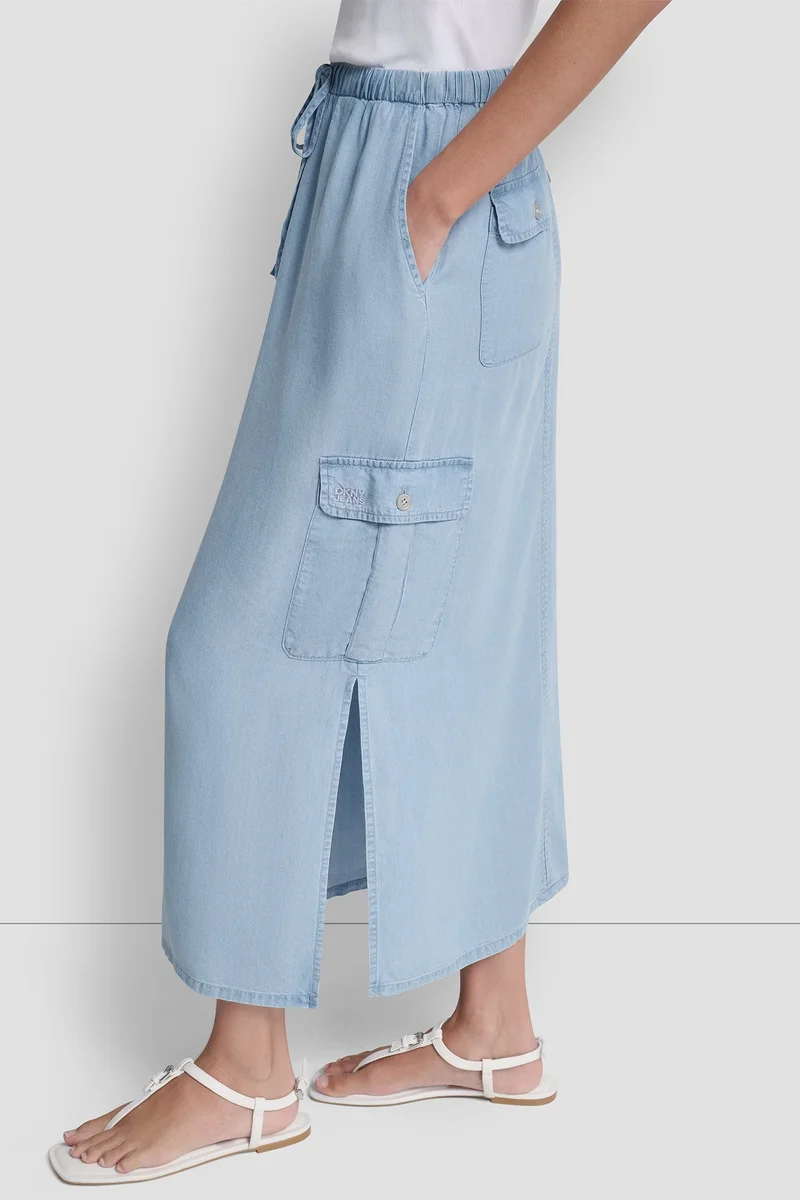 د ك ن ي GARMENT DYE TIE WAIST