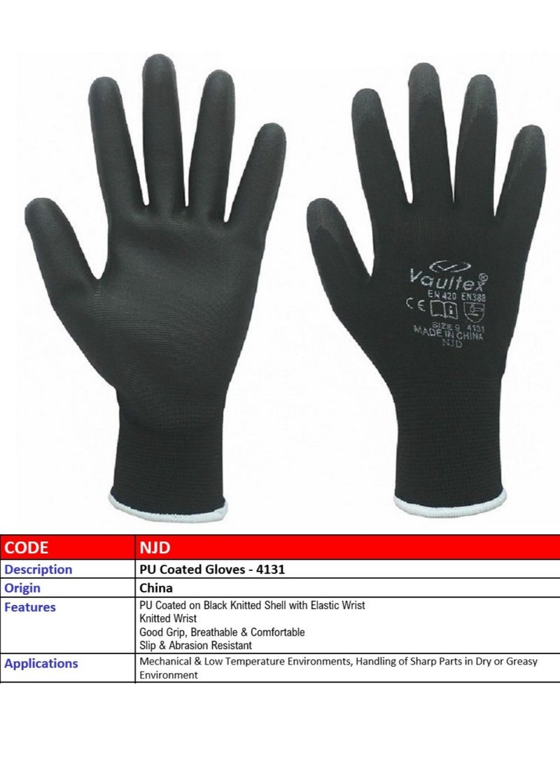 Vaultex Industrial Gloves ,Polyester, Work Gloves, Heavy Duty Gloves, Hand Protection Against Minor Cuts and Scratches, for Hand Protection, Chemical Resistance, Heat and Cold Protection.  - Image 1