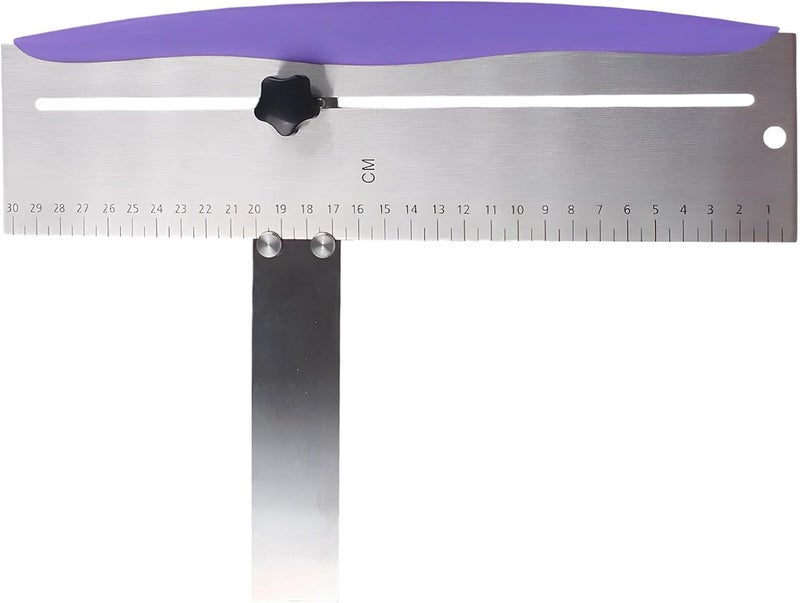 Stainless Steel Cake Smoother for Decorating, Adjustable Height, 12 in Spatula, Cake Leveler Tool - Image 1