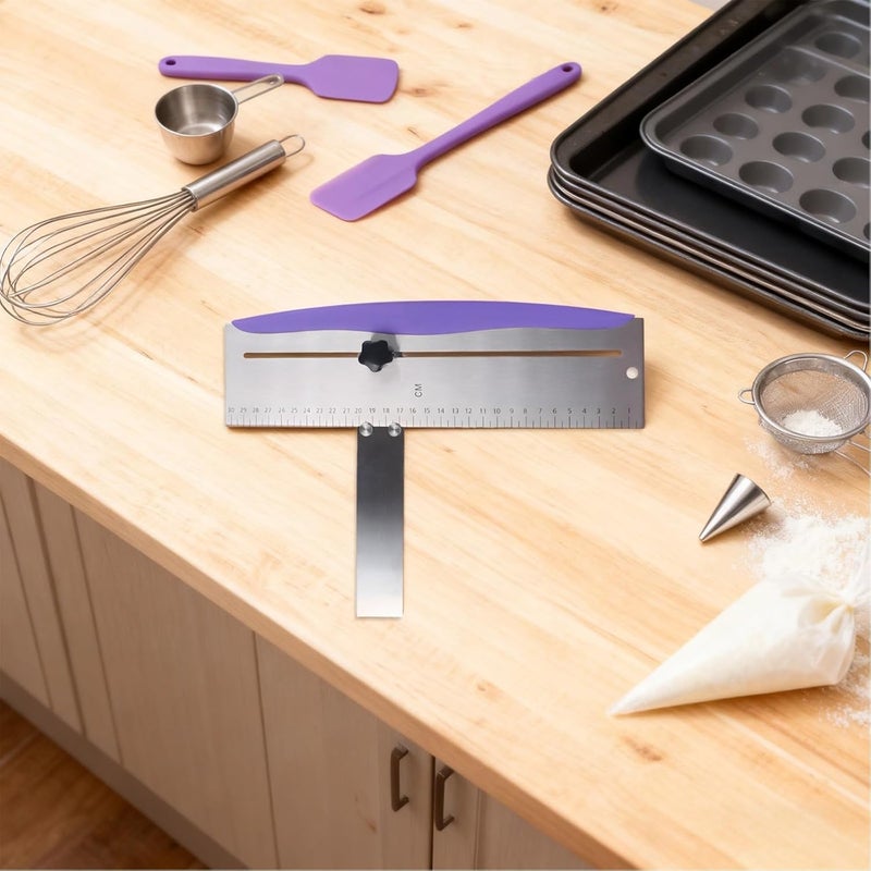Stainless Steel Cake Smoother for Decorating, Adjustable Height, 12 in Spatula, Cake Leveler Tool - Image 3