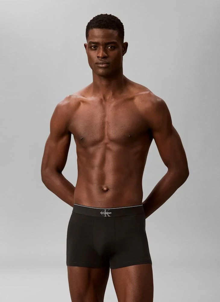 CALVIN KLEIN Graphic Monogram Cotton Stretch Trunks