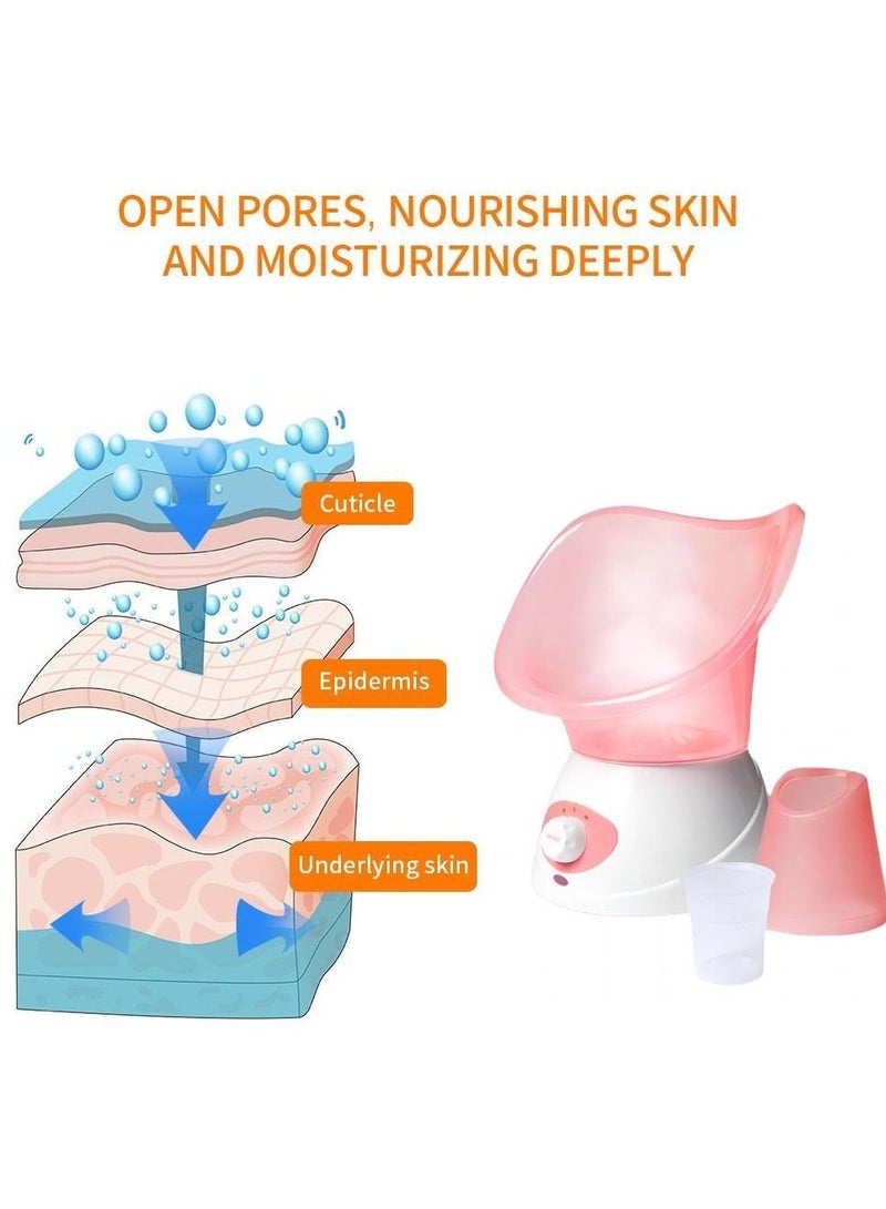 Benice Premium 220V Facial Steamer Nano Fine Facial Steam, Deep Cleansing, Multi-function Mode, Pink/White - Image 3