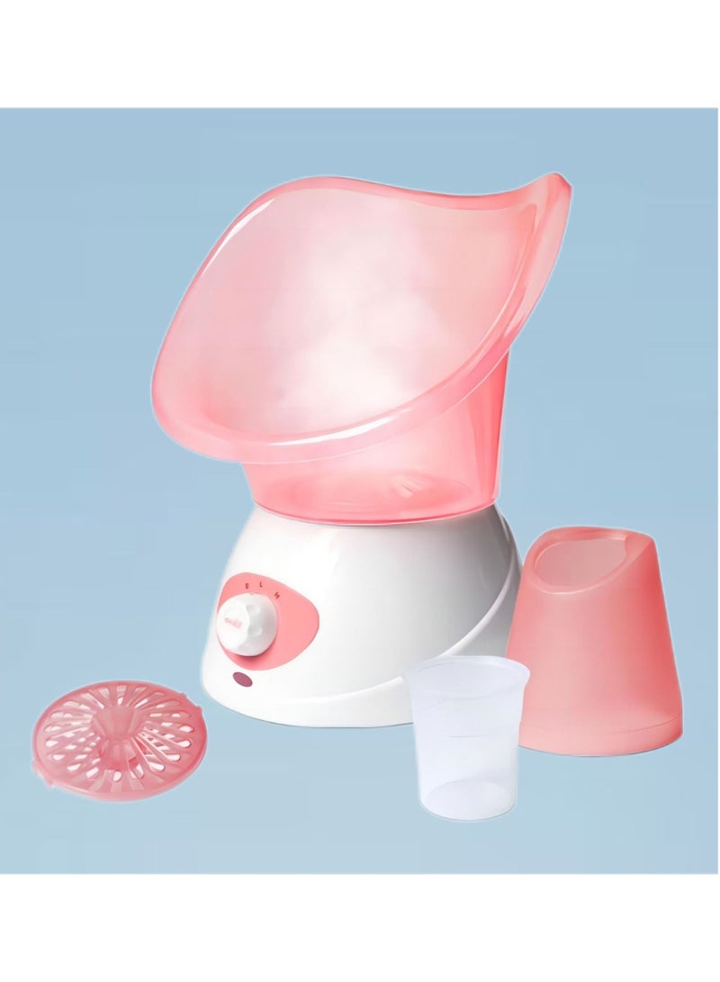 Benice Premium 220V Facial Steamer Nano Fine Facial Steam, Deep Cleansing, Multi-function Mode, Pink/White - Image 1