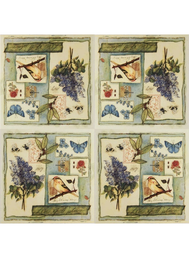 Zelten Colored Paper Cocktail Napkins, 20 Count Shabby Chic Napkins for Wedding, Dinner Tea Party Shower, Garden - Image 2