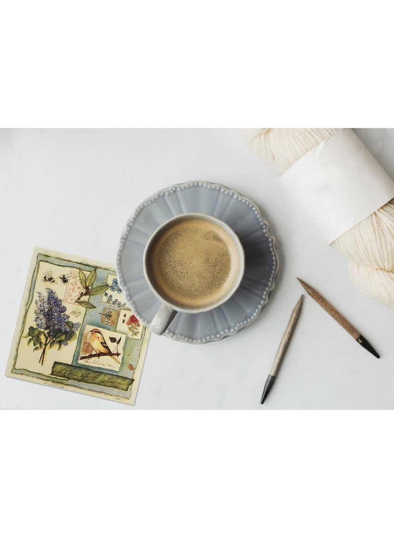 Zelten Colored Paper Cocktail Napkins, 20 Count Shabby Chic Napkins for Wedding, Dinner Tea Party Shower, Garden - Image 5