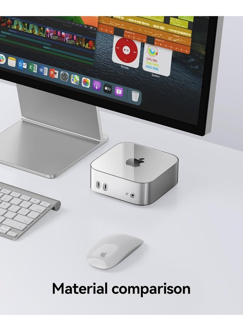 أوريكو جراب ORICO المصنوع من مادة TPU لجهاز Mac mini M4، غطاء واقٍ، تصميم دقيق، هيكل نحيف، حماية شاملة 360 درجة وتبديد حرارة فعال، مقاوم للخدش، أسود، TP24-1 - Image 3