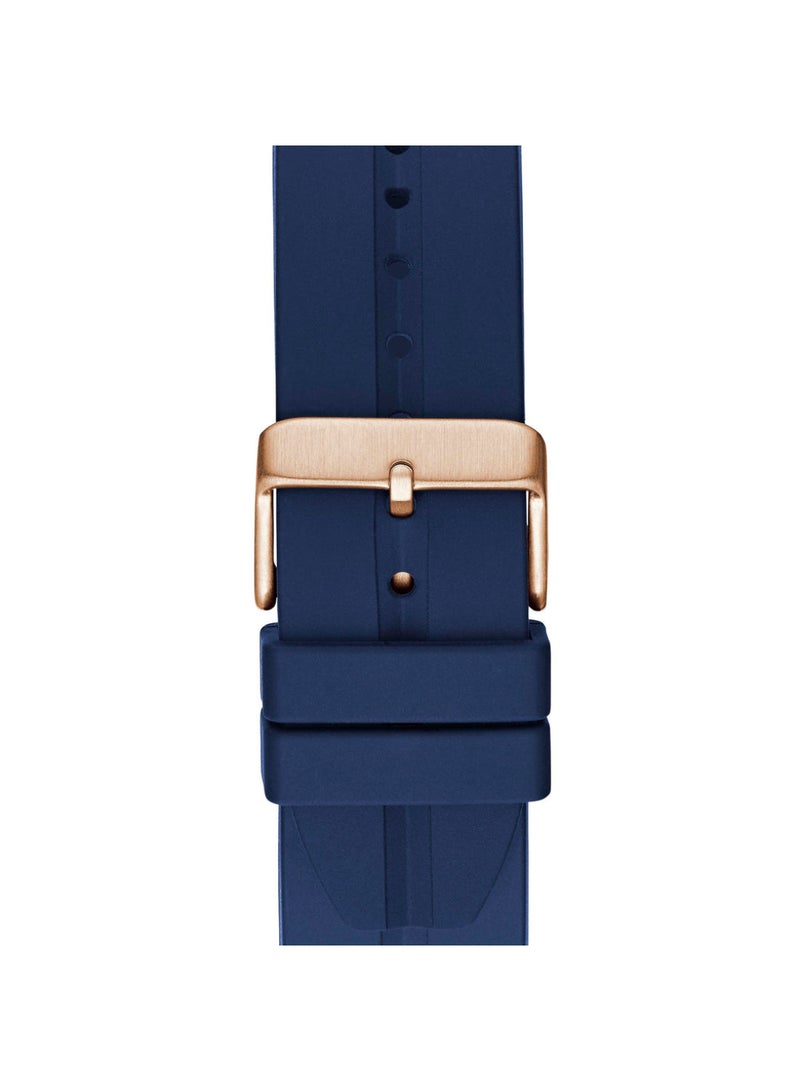 GUESS Mens Blue Rose Gold Tone Multi-function Watch - GW0637G3 - Image 4