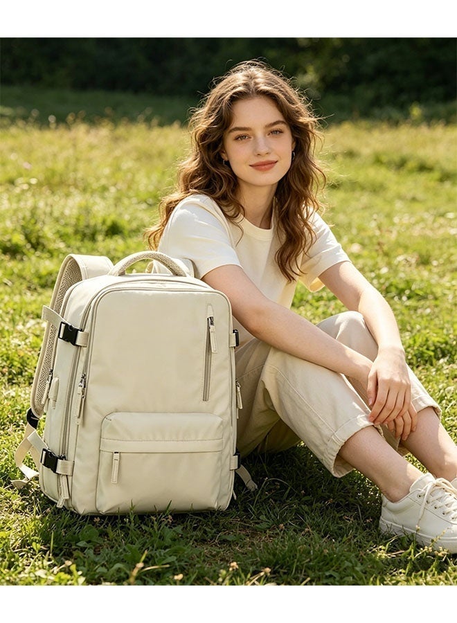 Travel Backpack for Men Women Carry On Backpack with USB Charging Port Shoe Compartment Light School Bag Business Backpack Large Capacity Hiking Backpack Water-Resistant Outdoor Sports Rucksack  Casual Daypack Fit 15.6 Inch Laptop - Image 4