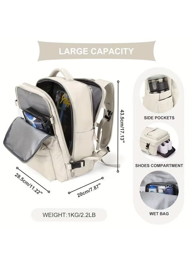 Travel Backpack for Men Women Carry On Backpack with USB Charging Port Shoe Compartment Light School Bag Business Backpack Large Capacity Hiking Backpack Water-Resistant Outdoor Sports Rucksack  Casual Daypack Fit 15.6 Inch Laptop - Image 2