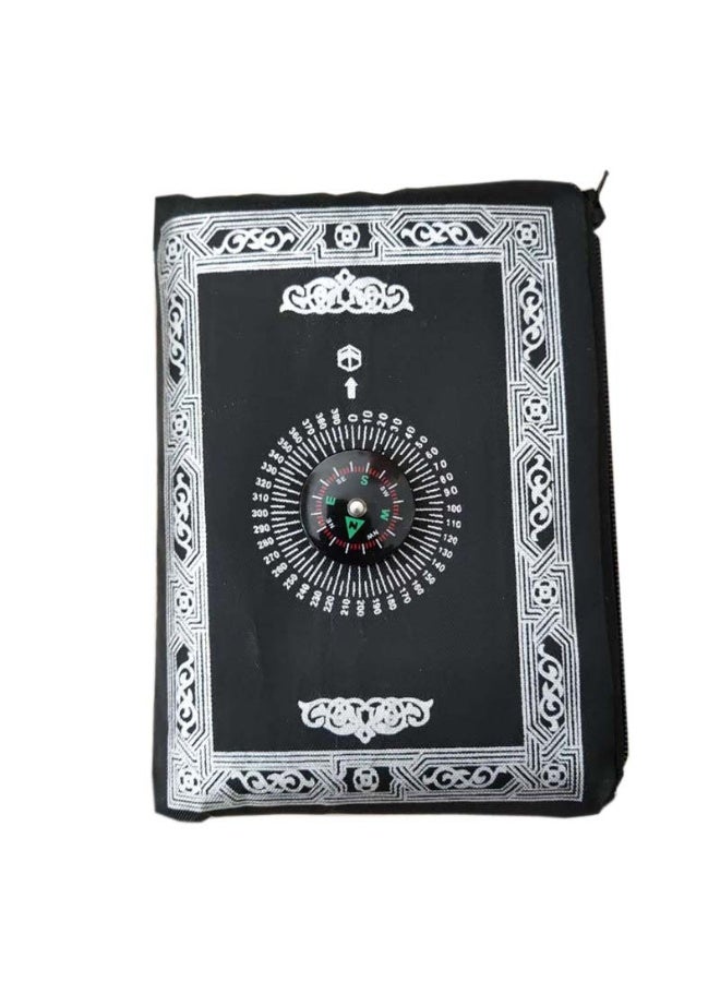 Teranorix Portable Travel Prayer Mat | With Compass | Waterproof Polyester Prayer Blanket | Muslim Travel Prayer Mat | Ramadan Gift (60cm x 100cm) (Black) - Image 5