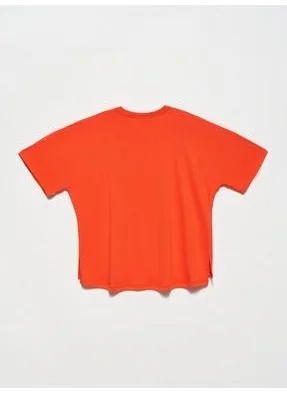 Dilvin 30123 Oversize T-shirt-Red