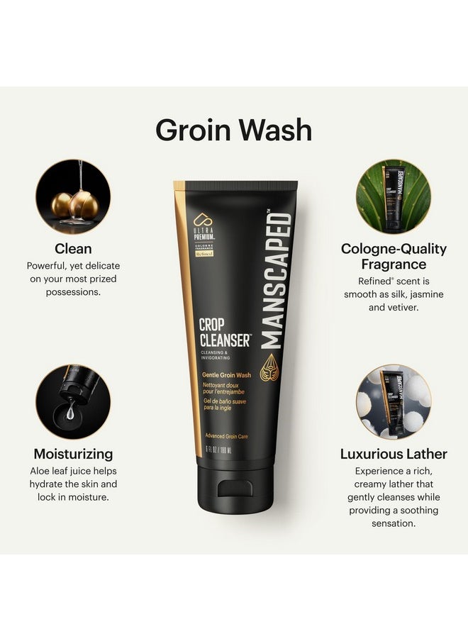 manscaped - MANSCAPED® Crop Cleanser® Groin Wash, Men’s UltraPremium Invigorating Formula for Below-The-Waist Cleaning, Refreshing Shower Gel For Men Infused with Vitamin E and Aloe, Vegan body wash (6 oz) - Image 1