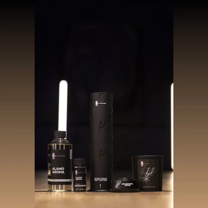 AROMA360 x NBA - San Antonio Spurs Luxury Portable Essential Oil Car Diffuser - Aromatherapy Oils Scent Car Diffuser - Auto On/Off Wireless Feature - Oil Not Included