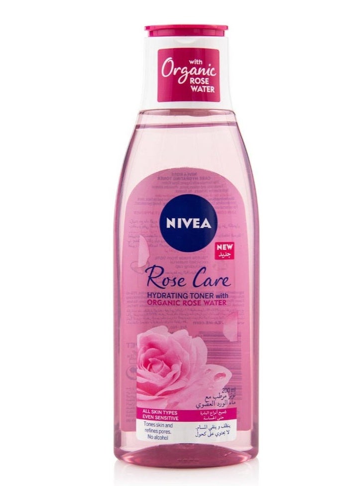 Nivea Rose Care Hydrating Toner With Organic Rose Water 200ml
