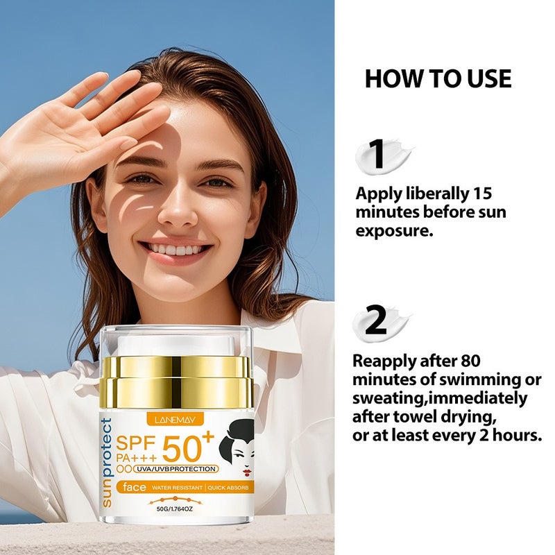 LANEMAY SPF50+ PA+++ Facial Protector 50g - Waterproof, Fast Absorption, High Protection - Image 4