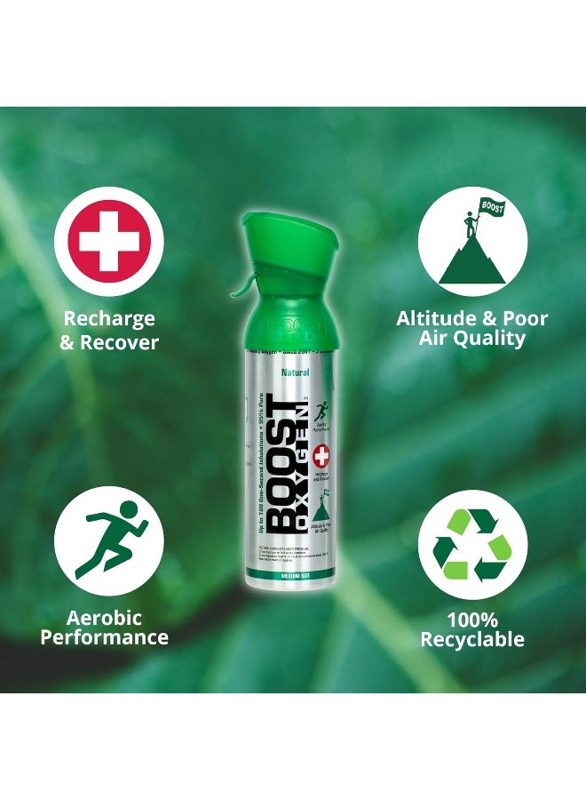 Boost Oxygen Medium Natural 5L Canister | Respiratory Support for Aerobic Recovery, Altitude, Performance  Health (1 Pack) - Image 3